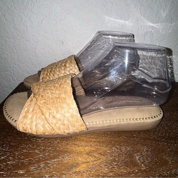 Cliffs White Mountain Raffia Flawless Slip On Slide Sandal Shoes - Picture 5 of 9